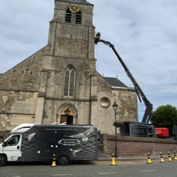 Oordegem, Kusters netten in Oordegem Kerkgebouw Oordegem Netten voor galmgaten + reiniging & ontsmetting van inpandige toren
